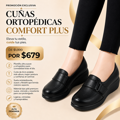 Cuñas Ortopédicas Comfort Plus - Elegancia y Comodidad
