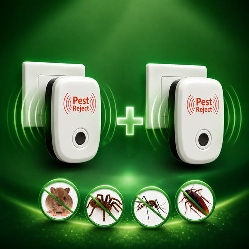 Repelente Ultrasónico Pest Reject 200m² – Protege tu Hogar sin Veneno –  [Silencioso y Seguro para Niños y Mascotas]