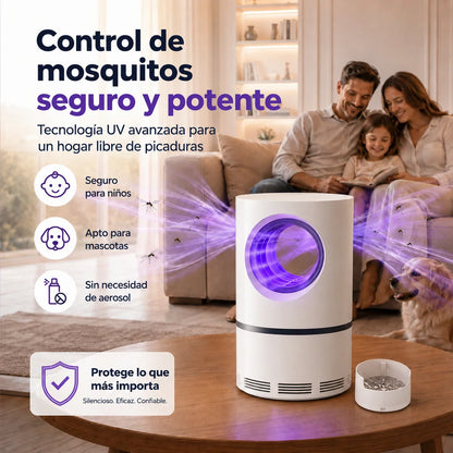 LUMIVEX - Trampa UV Silenciosa para Mosquitos, Segura para Niños y Mascotas