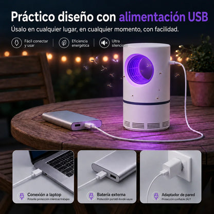 LUMIVEX - Trampa UV Silenciosa para Mosquitos, Segura para Niños y Mascotas