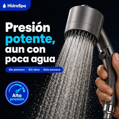 Regadera con Filtro y Alta Presión | Menos Cloro, Cabello Sano - HidraSpa